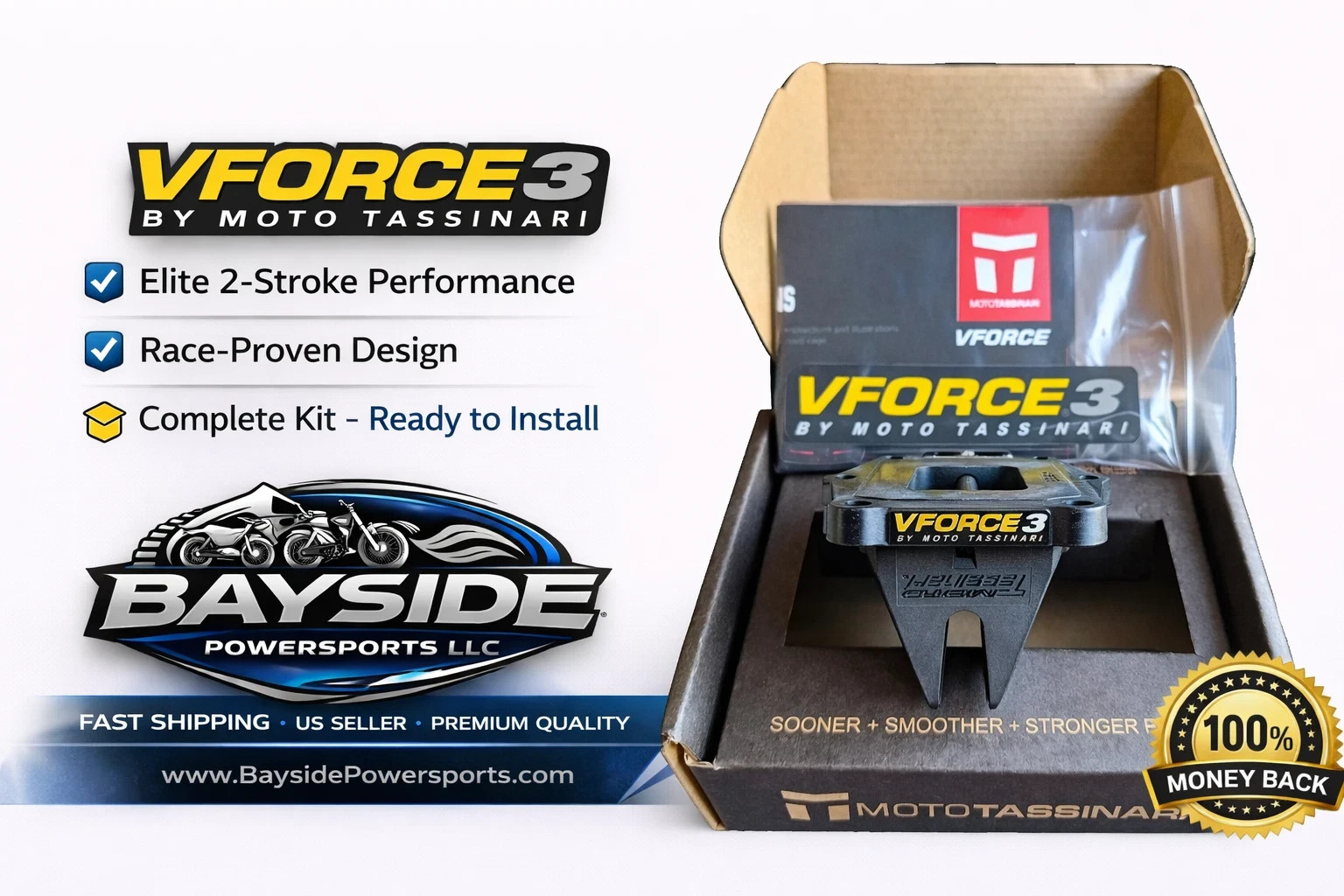 V-Force 3 Reed Valve System For 1986 thru 2001 Honda CR250 CR250R DirtBike MX