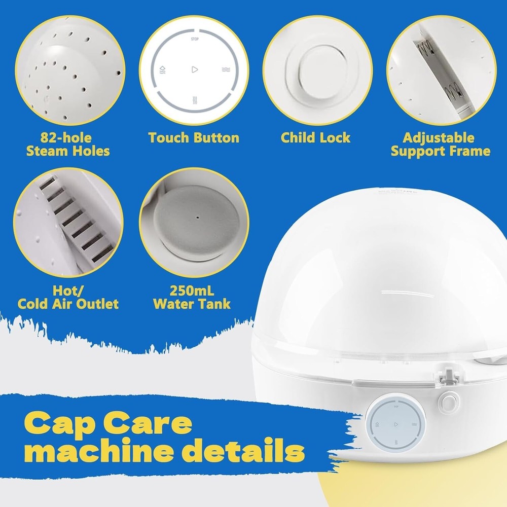 Effortless Hat Cleaning & Drying Machine with Adjustable Fit Technology