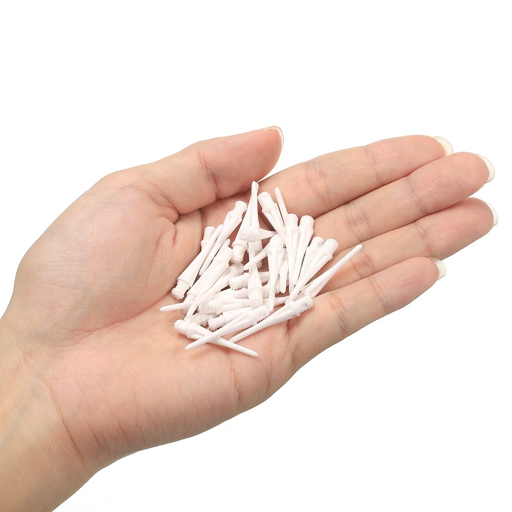 Plastic Dart Tips, 100 Pack 2BA Thread Soft Dart Tips Plastic Tip, White