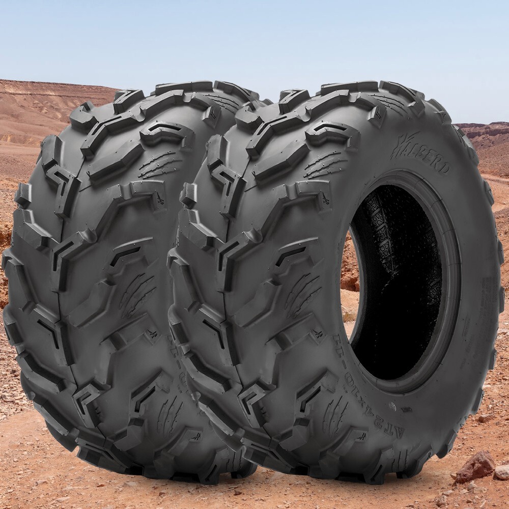TWO 25x10-12 ATV Tires 25x10x12 25x10 12 Heavy Duty 6PR ATV UTV All Terrain Tire