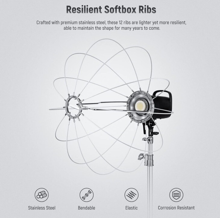 NEEWER 26"/65cm Lantern Softbox One Step Quick Release, 360° Light Diffuser with