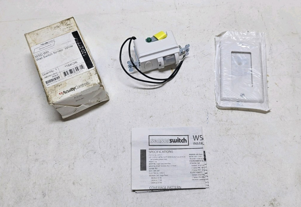 Acuity Controls WSD WH 184CHL White Wall Switch Sensor-New