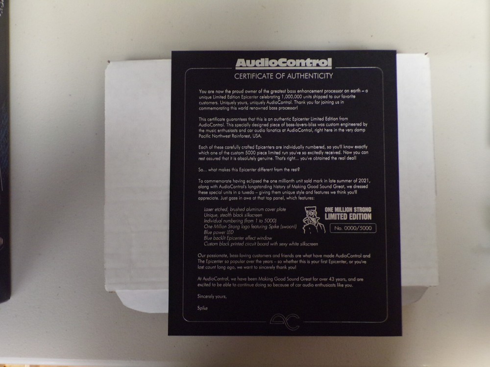 Audiocontrol The epicenter Limited Edition