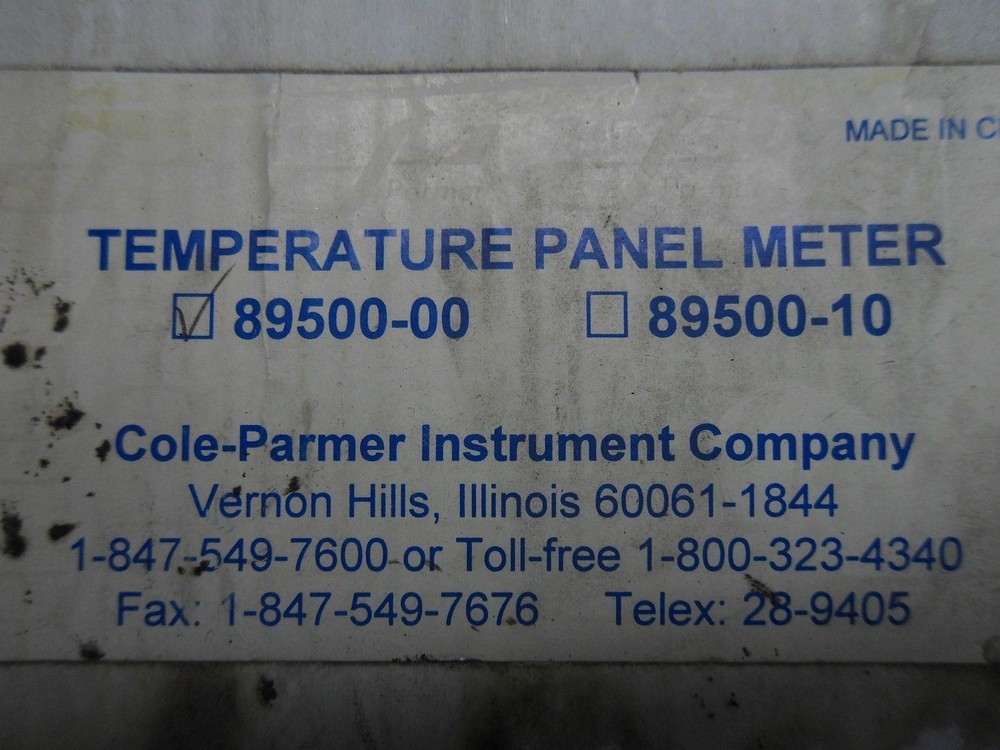 Cole-Parmer 89500-00 Temperature Panel Meter