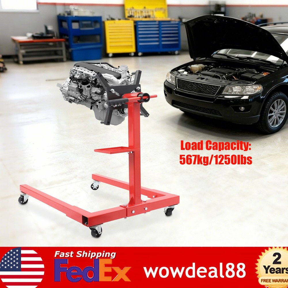 2000 LBS Folding Engine Stand Vehicle Engine Block Stand 360 Degree Head
