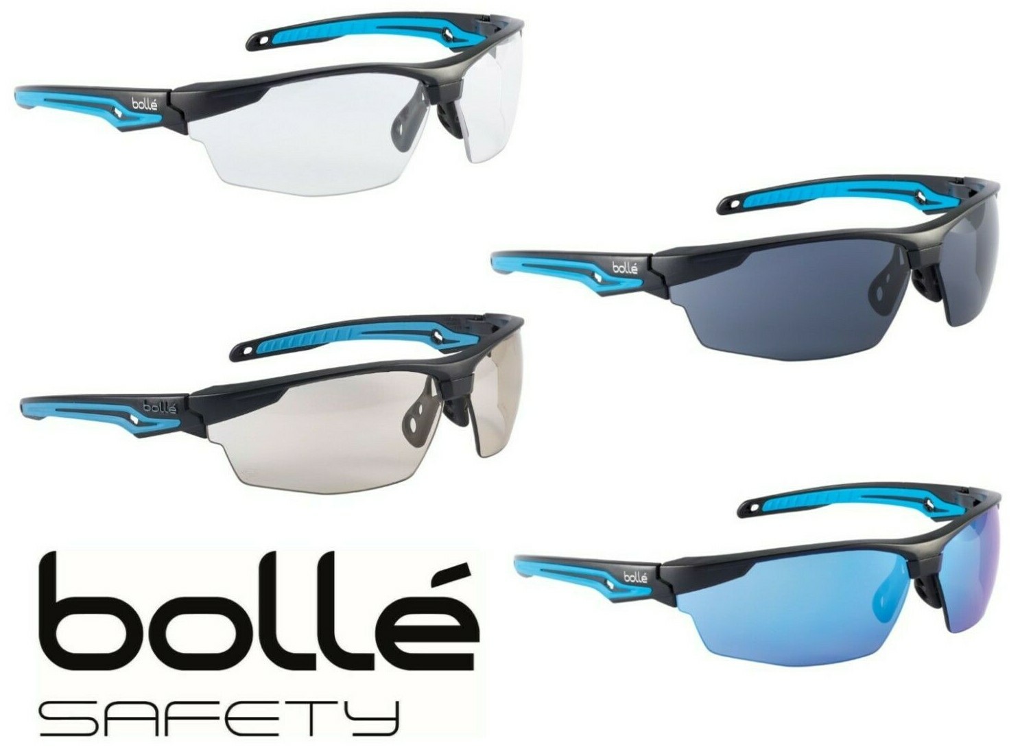 Bolle Tryon Anti-Fog Anti-Scratch Safety Glasses (Free Pouch Included)
