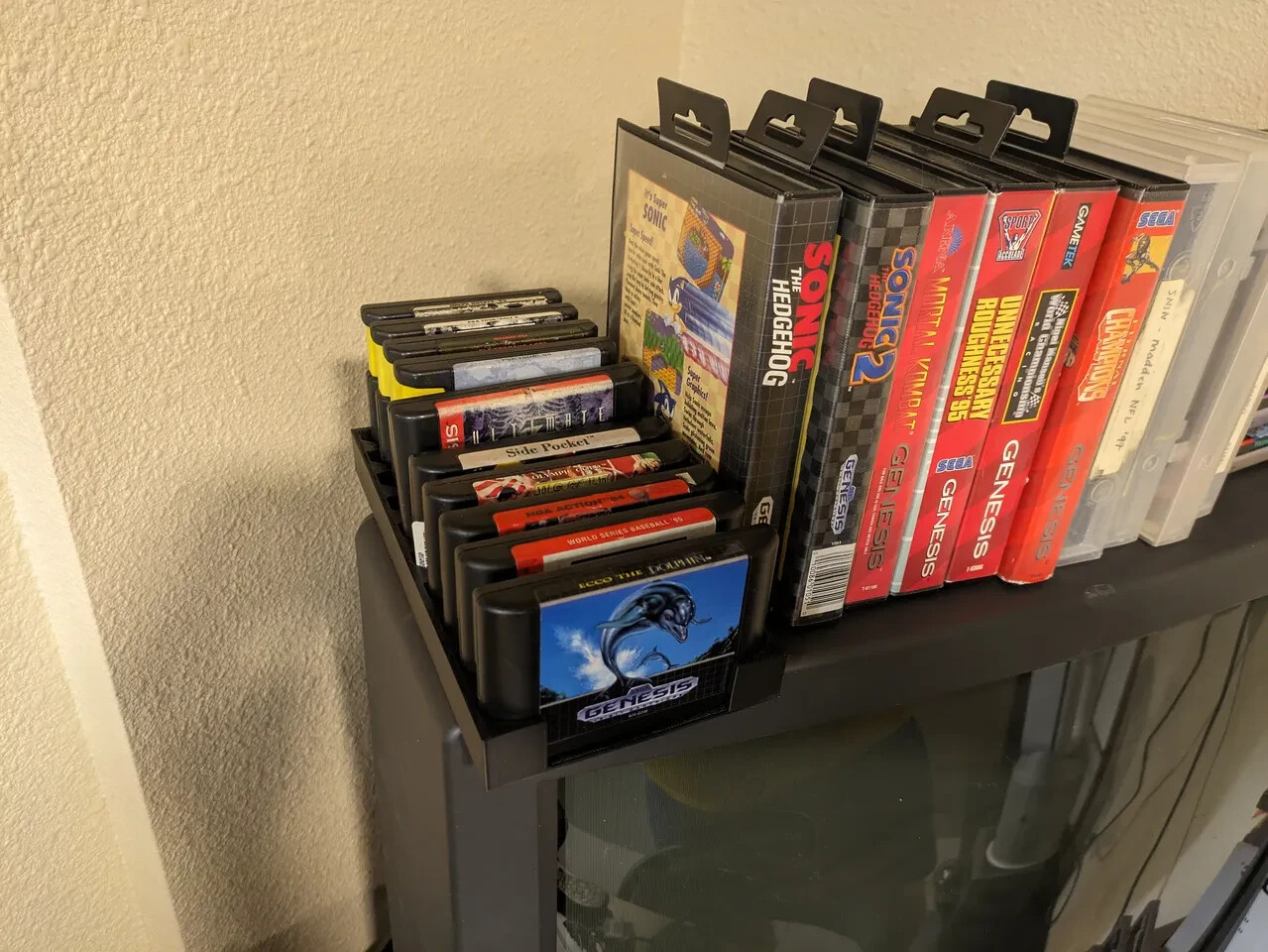 10 Game Cartridge Holder for Sega Genesis - Mega Drive Game Organizer Tray stand
