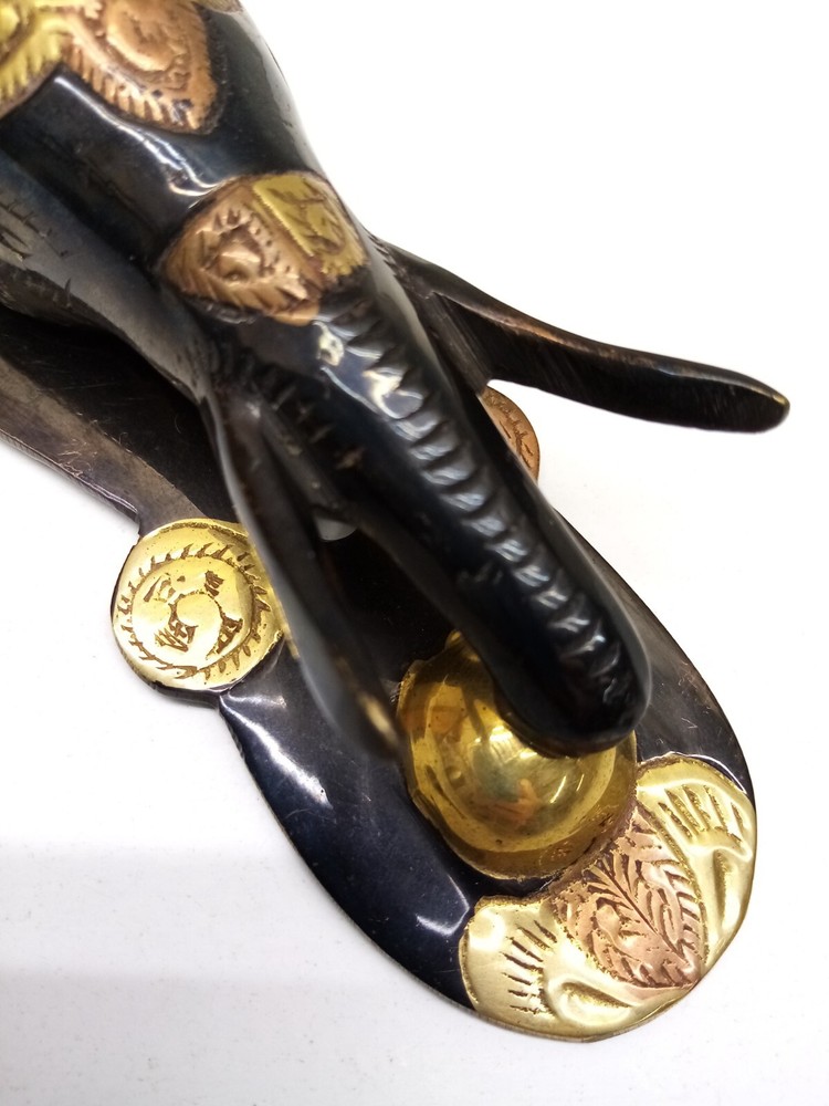 Brass Elephant Head Shape Door Knocker-damaged