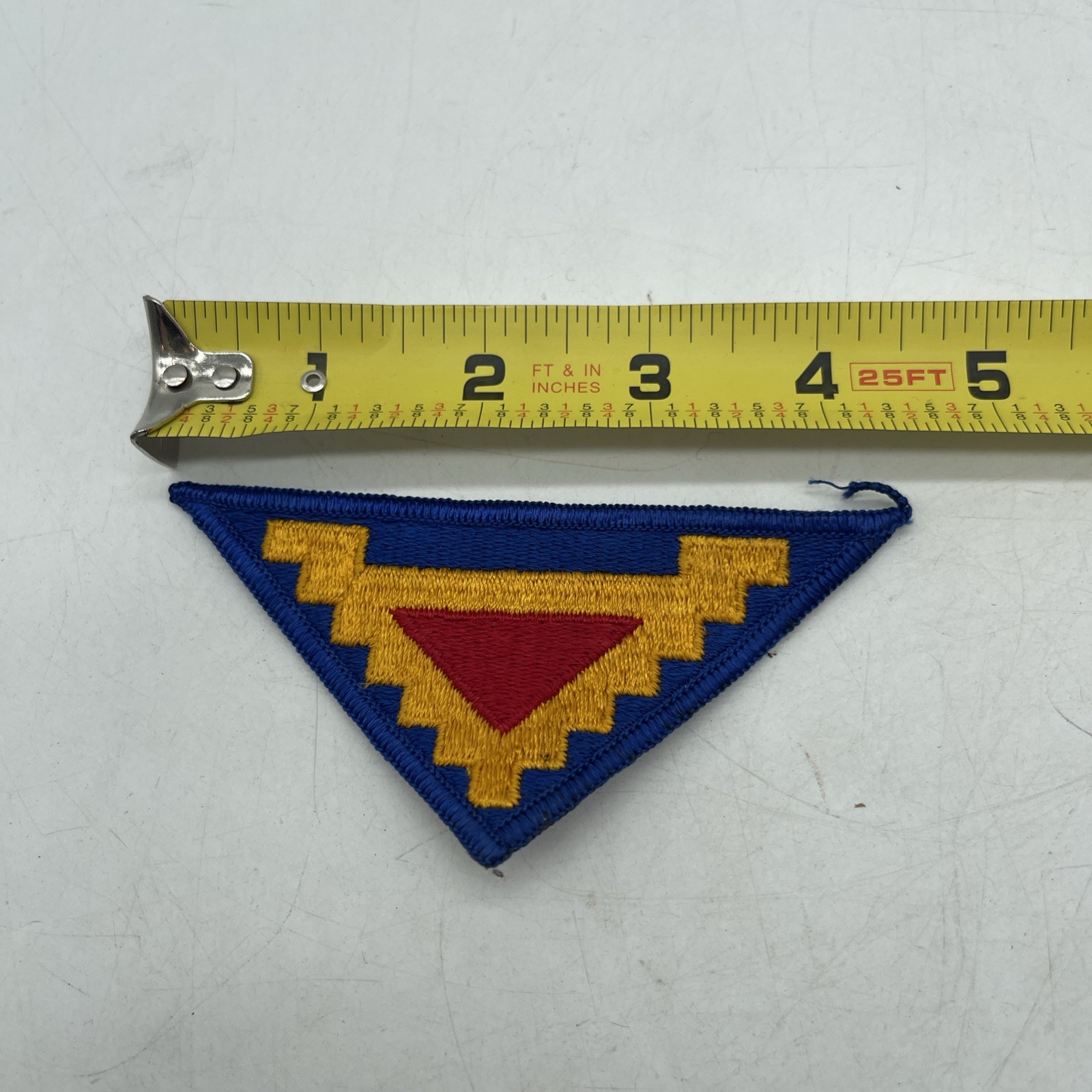 Vintage WWII WW2 Army Patch 7th Army Unit Pyramid