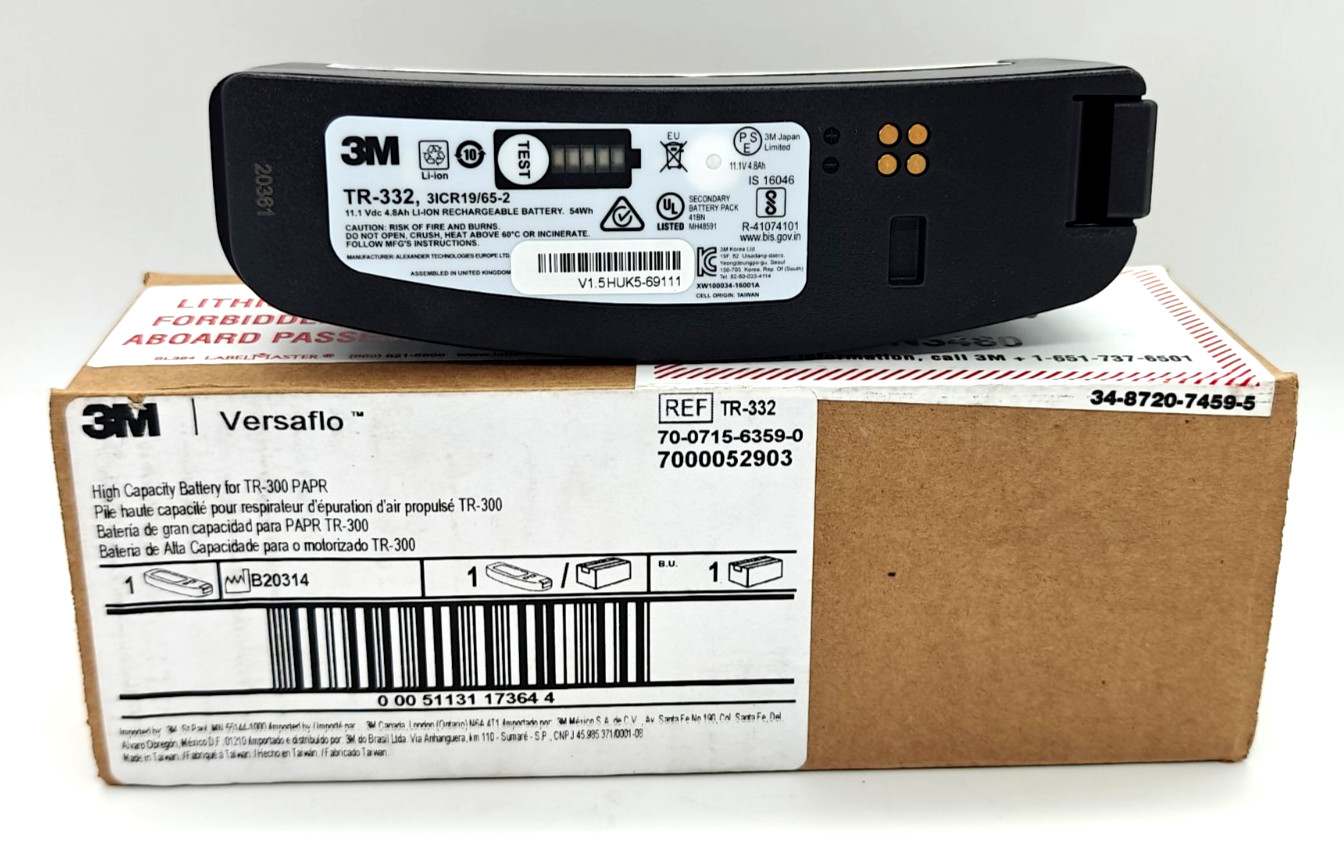 3M TR-332 High Capacity Battery for Versaflo TR-300 PAPR Li-ion Rechargeable
