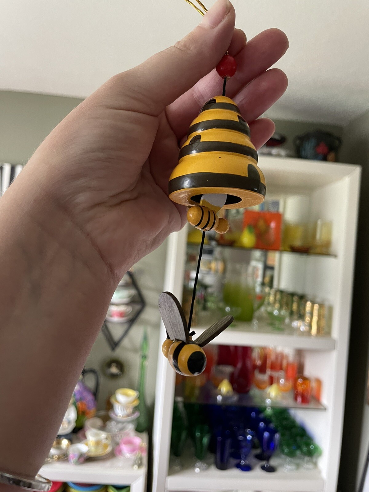 Mix Lot Of 9 Bumblebee 🐝 Home Decor Candle Holder Ornaments Wood Ceramic Beaded