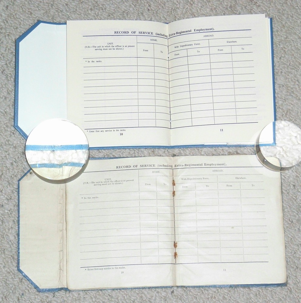 Reproduction ~ 1941/42 ~ AB439 ~ Officer's Record Of Service