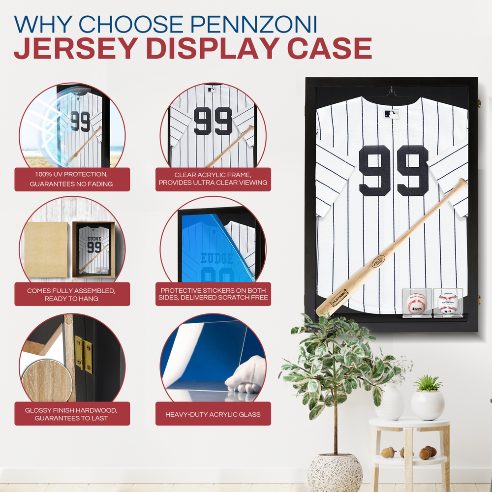 Jersey Display Case / Large Display/ Baseball Display / Bat Display / USA MADE!