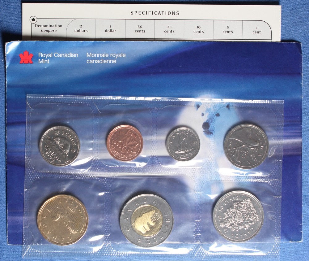 Canada 1999 Uncirculated Mint Set (Proof-Like) - With Envelope and COA