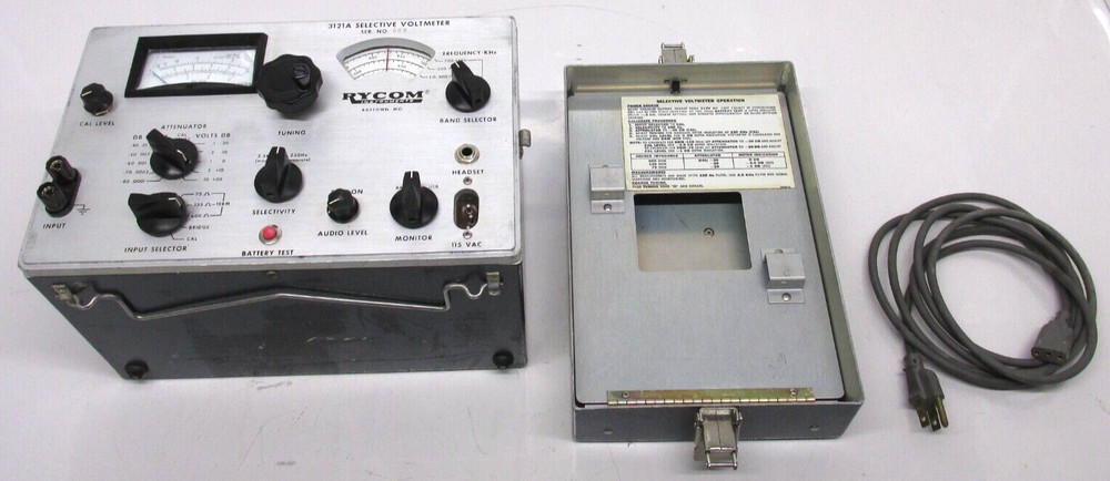 Rycom Instruments 3121A Selective Level Meter, PARTS ONLY! BR.
