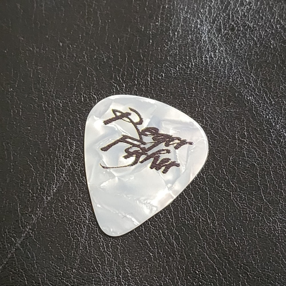 ORIGINAL TOUR GUITAR PICK HEART ROGER FISHER 2013