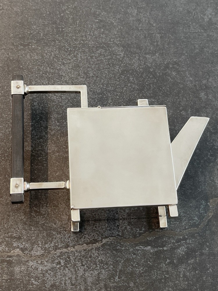 Modern Silver Plated Teapot- Christopher Dresser Style