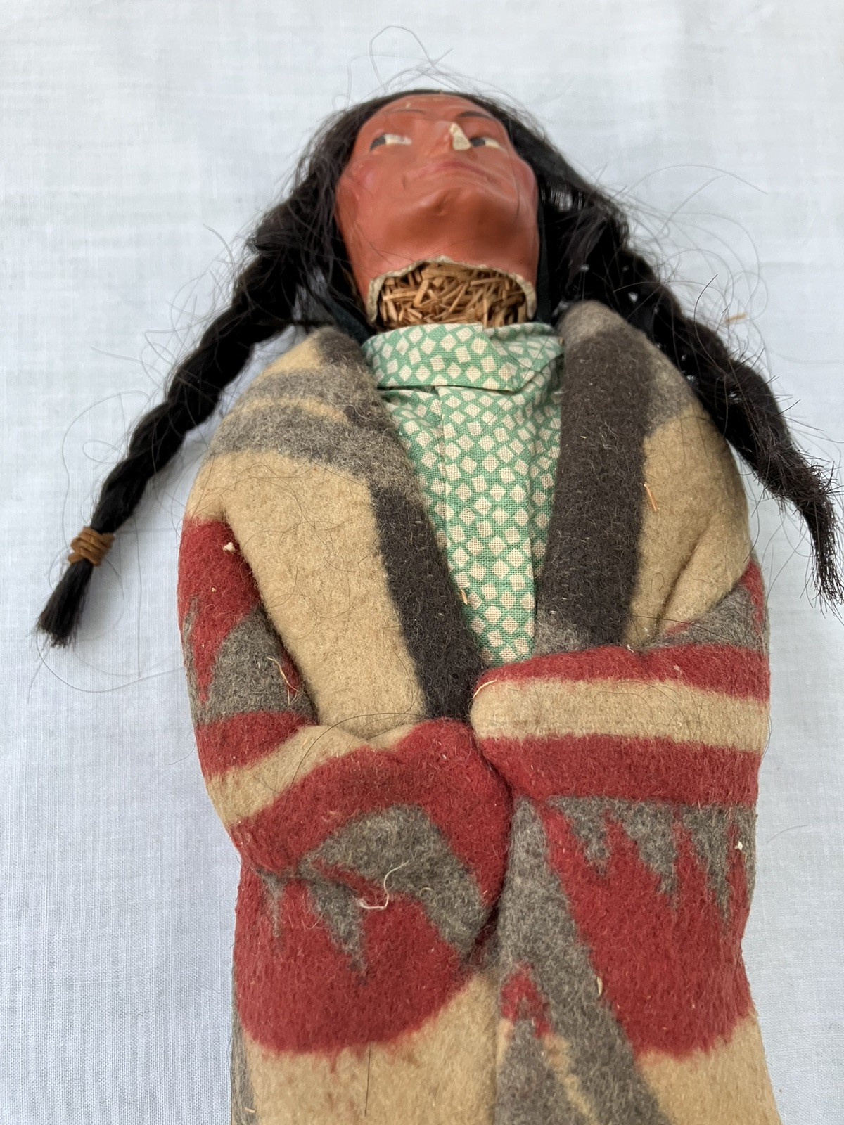 Vintage Skookum Male Native American Doll - 13 Inches Tall