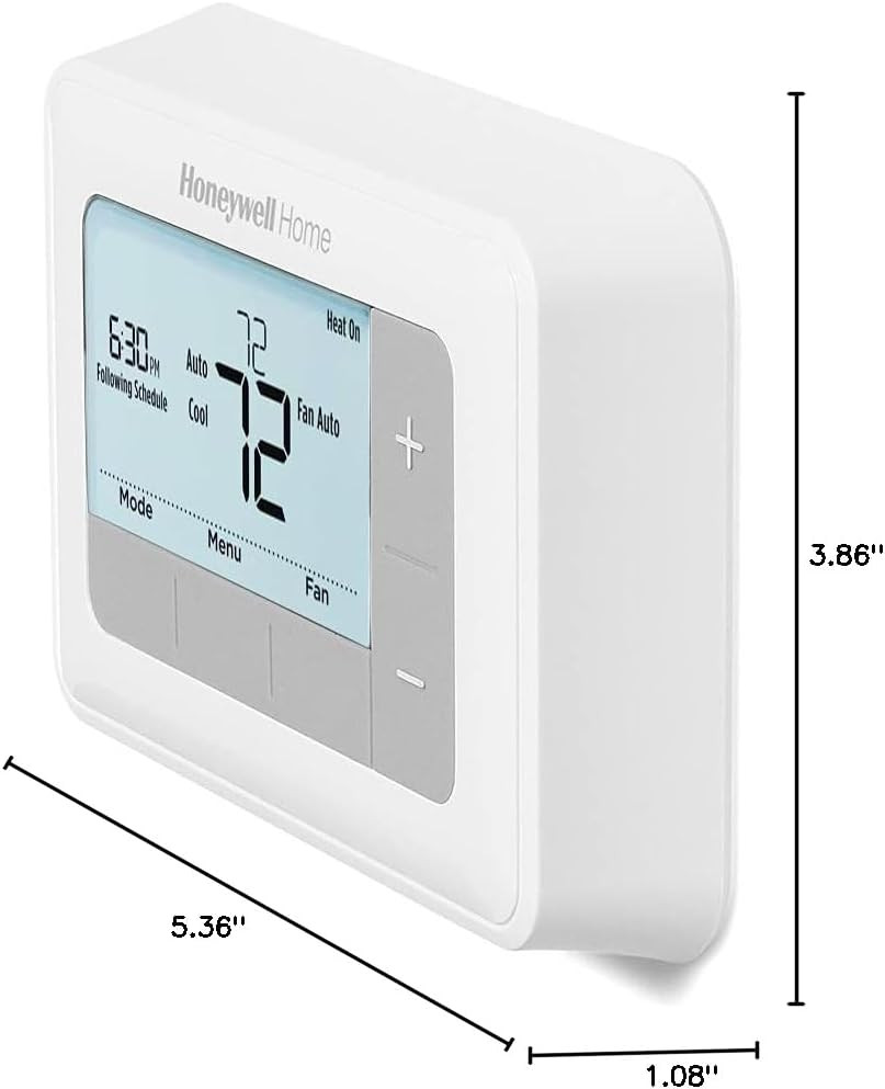 RTH7560E 7-Day Flexible Programmable Thermostat-Extra-Large Backlit Display, Whi