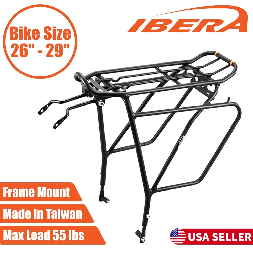 Ibera Bike Rear Rack Touring Carrier For Disc Brake Mount MTB Fat Tire 26"-29"