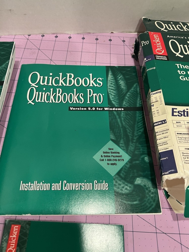 Quicken QUICKBOOKS PRO VERSION 5.0 User's Guide FOR WINDOWS 95 + CD BIG BOX