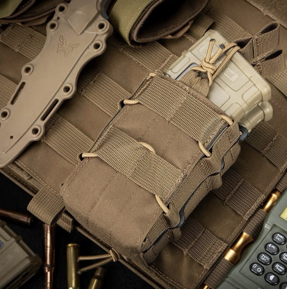Tactical Molle Single Double Magazine Pouch Grey