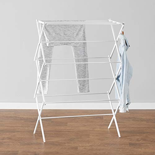Amazon Basics Foldable Portable Clothes Drying Rack for Indoor Air Drying, Colla