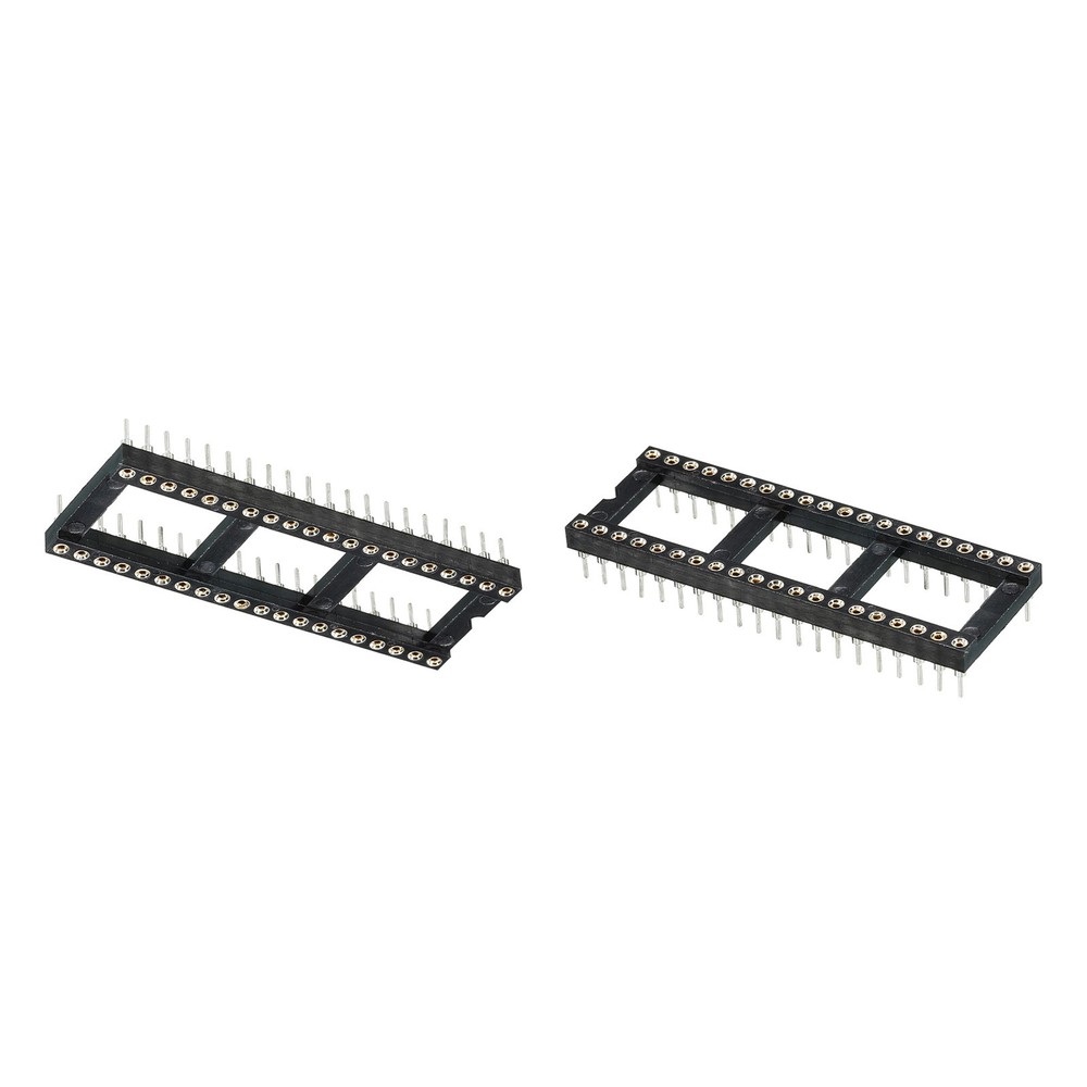 10 PACK,DIP IC Chip Socket Adapter Round Pin 40P 2.54mm Pitch IC Socket
