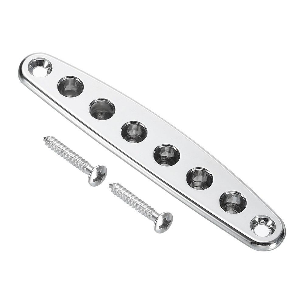 Guitar String Through Plate Guitar Bridge Through Body Ferrule Bushing Silver