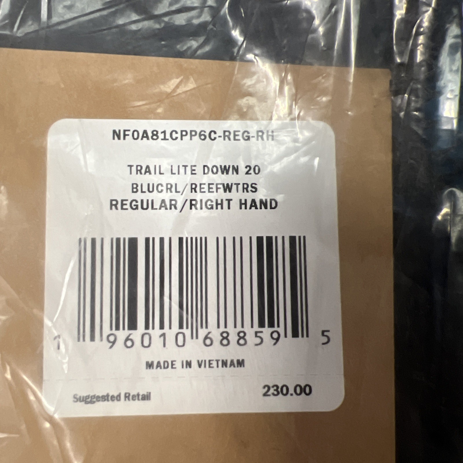 The North Face Trail Lite Down 20F Sleeping Bag, Blue Coral/Reef Waters, Regular