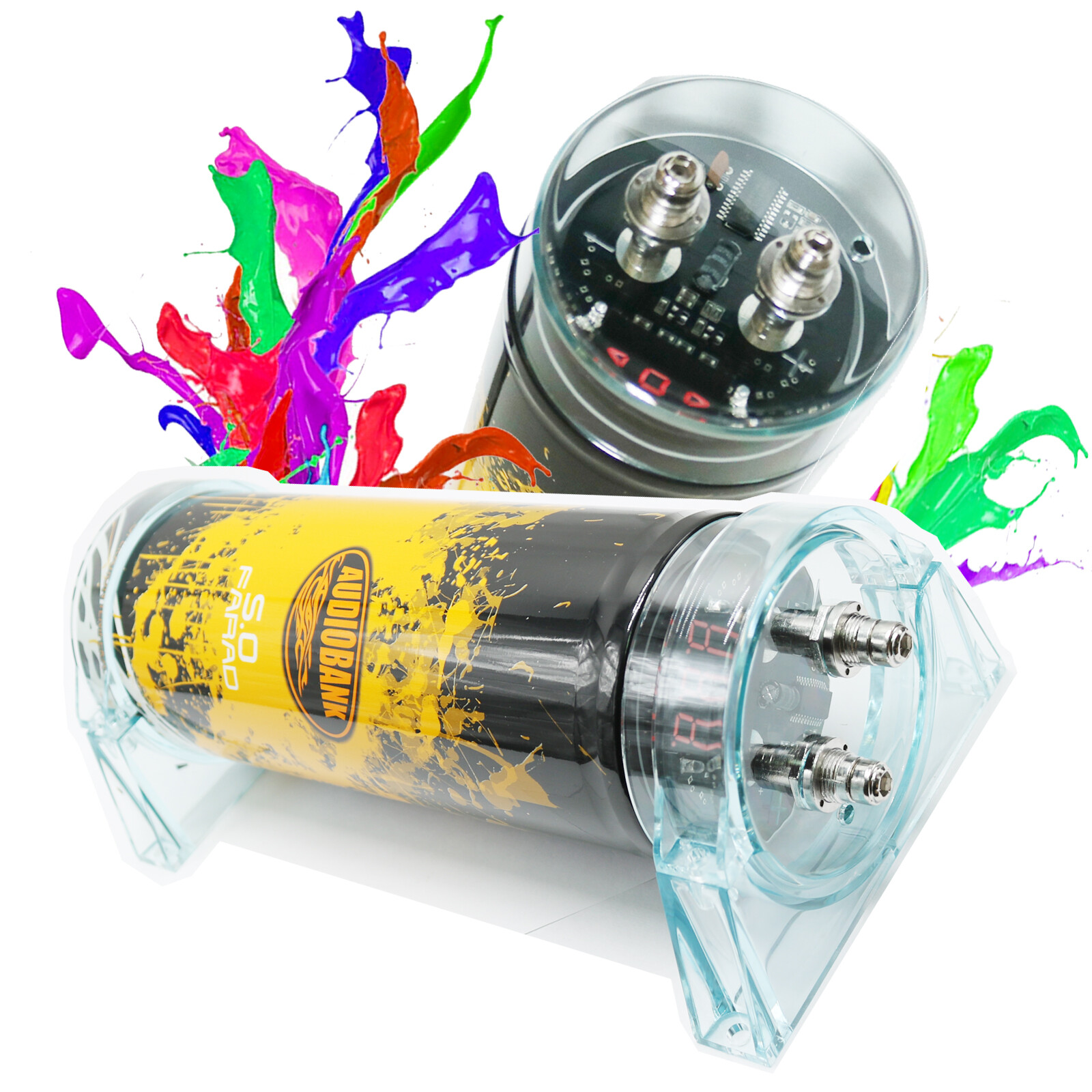 Audobank AB-5.0 5 Farad Capacitor Car Audio Power 12V Digital 3 Digit Display