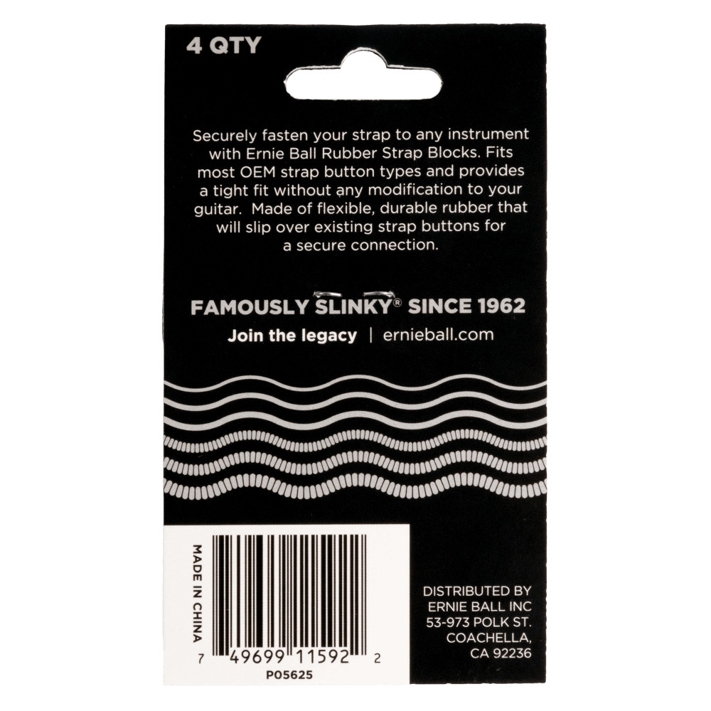 Ernie Ball Strap Blocks, Gray (P05625)