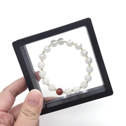 9PCS 3D Floating Display Case, Challenge Coin Display Stand Holder Frames Black