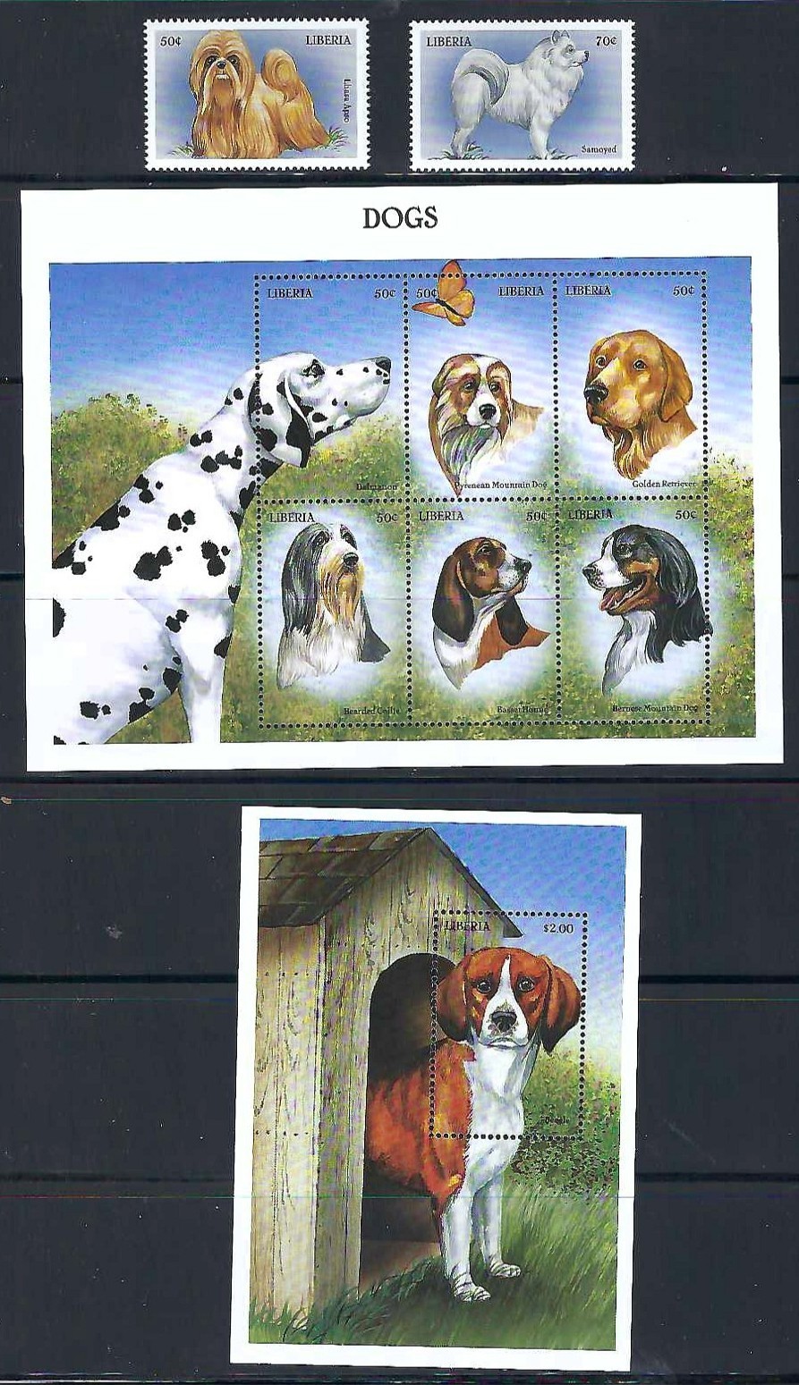 Liberia # 1485-88 MNH 1999 Dog Issue