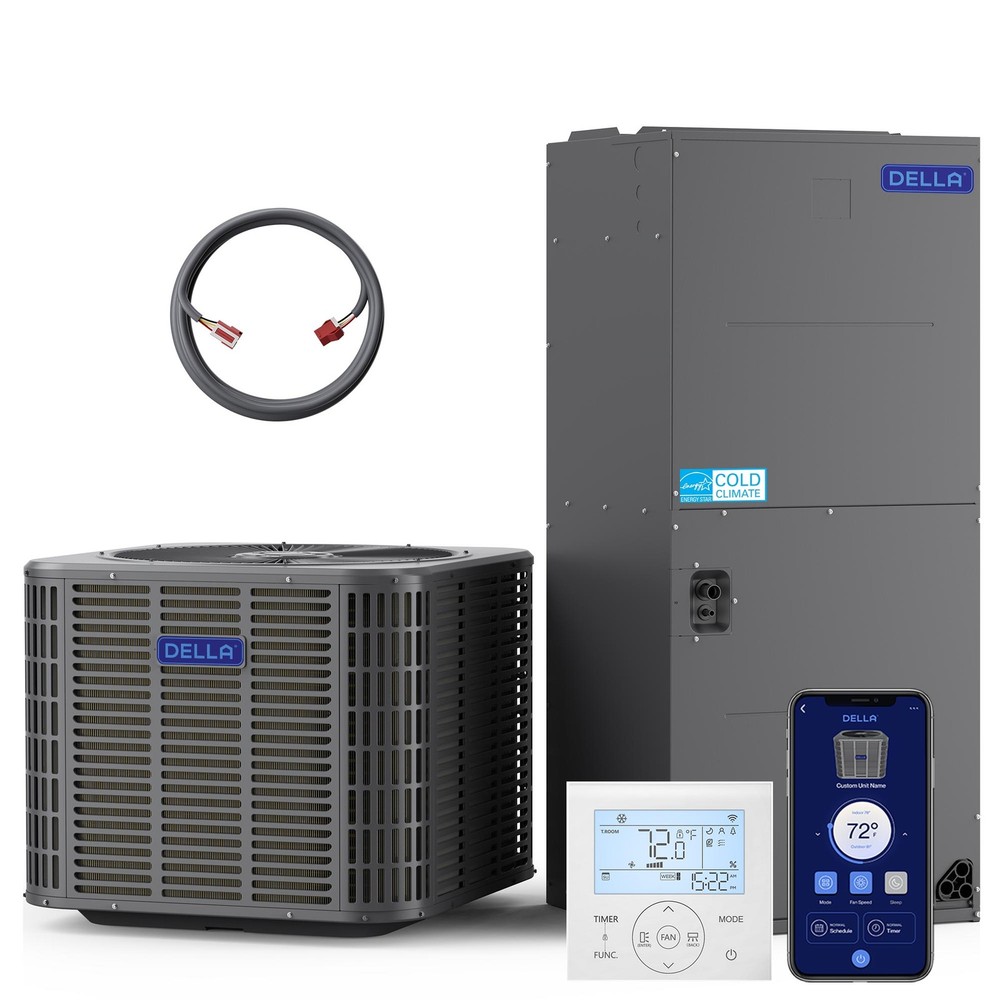 34K BTU Central AC w/Heat Pump, Wired Controller