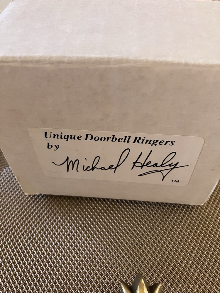 Solid Brass Handcrafted Doorbell Ringer Michael Healy Pineapple Open Box New