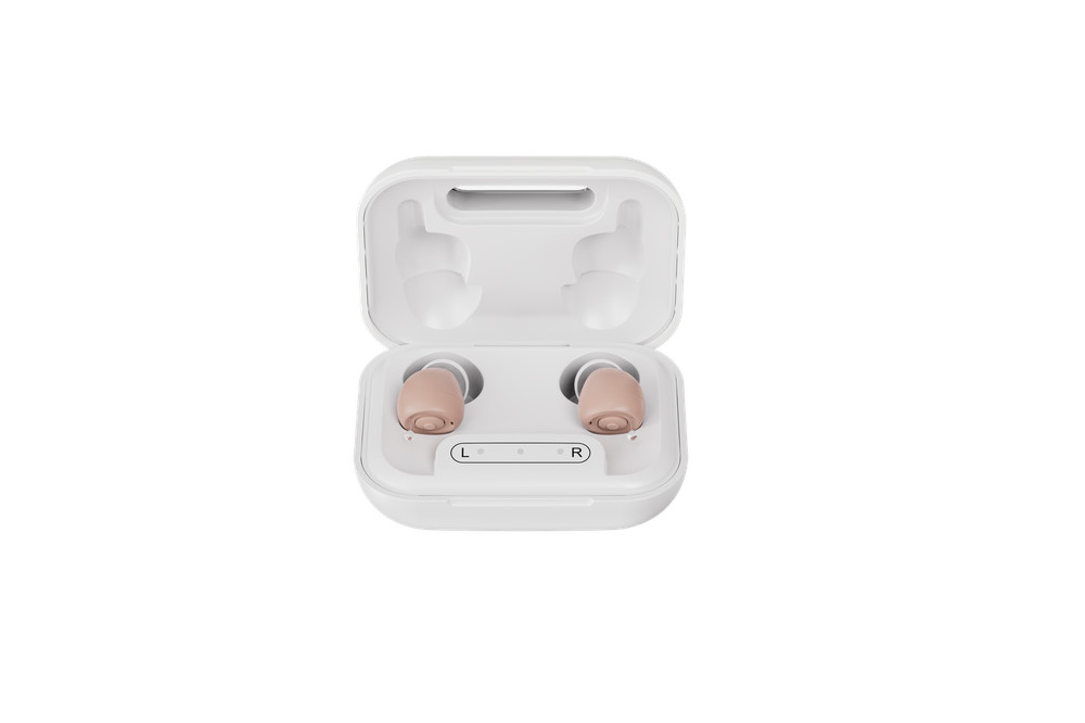 A Pair Hearing Aid Noise Reduction Virtually Invisible Hearing Loss Elderly