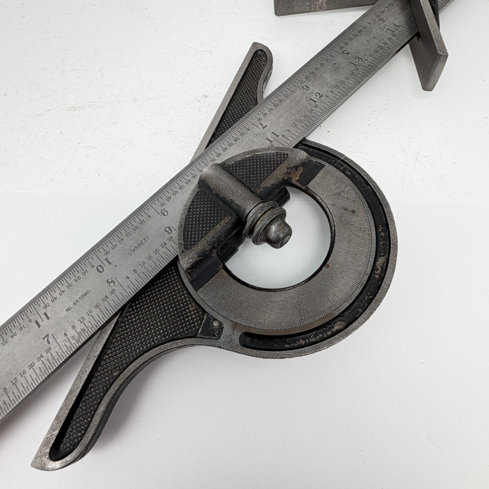 Preowned 18" L.S. STARRETT Comb. Square w/ Protractor Centerfinder - Machinists