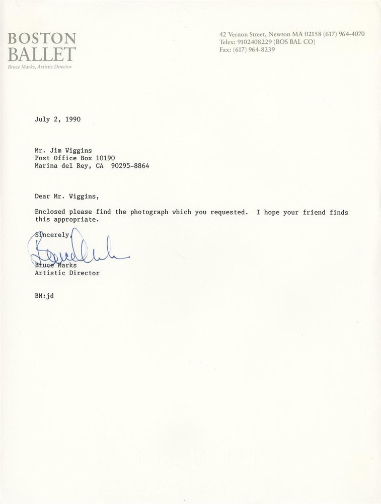 Bruce Marks- TLS 1990 (Ballet Dancer)