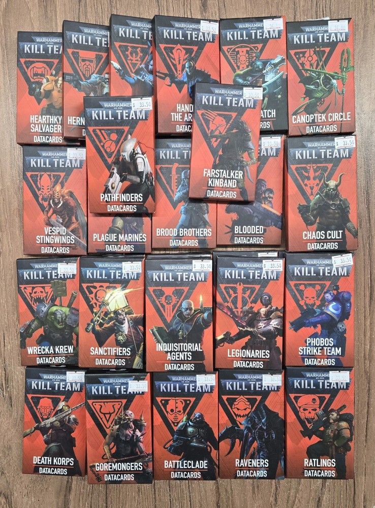 NEW Kill Team Datacards, Warhammer 40K, Games Workshop, SEALED
