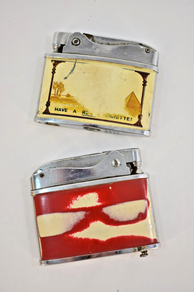 Vintage Coronet Winston lighter and Modern Camel lighter
