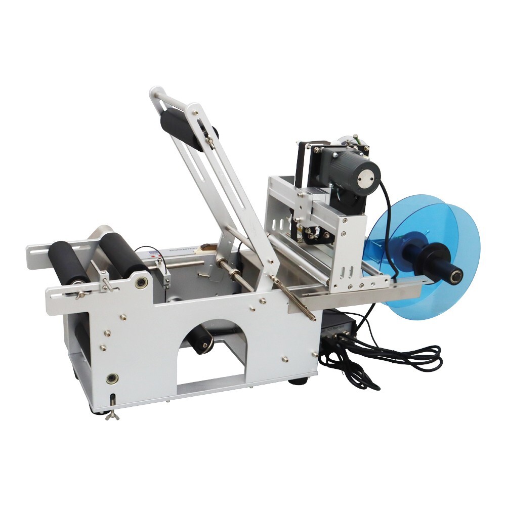 Round Bottle Labeler Coding Machine with Printer Labeling Machine3-15m/min Speed