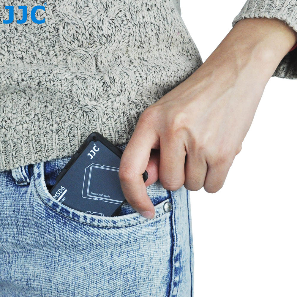 Compact Wallet Memory Card Holder Storage Case for 2 SD Cards + 4 Micro SD Cards