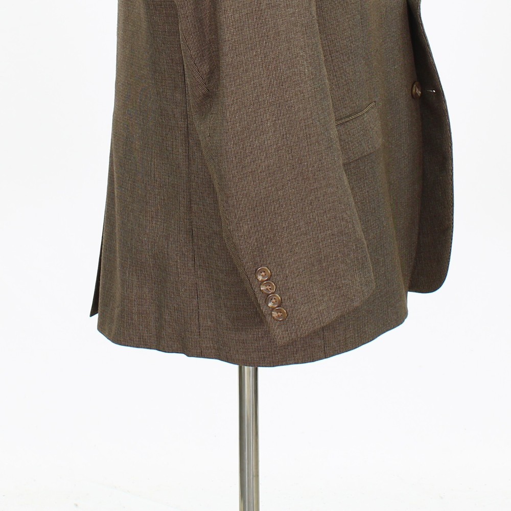Chaps 42R Brown Sport Coat Blazer Jacket Solid 2B Polyester