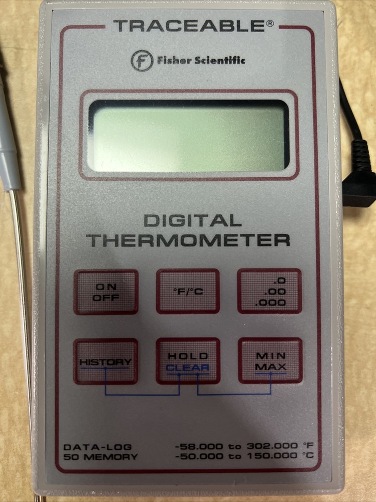Control Co. Traceable Digital Thermometer #91826 W/Probe