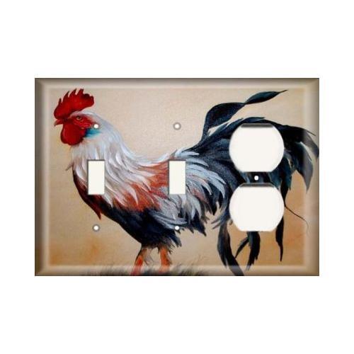SnazzySwitch Rooster Profile Decorative Light Switch Plate Cover