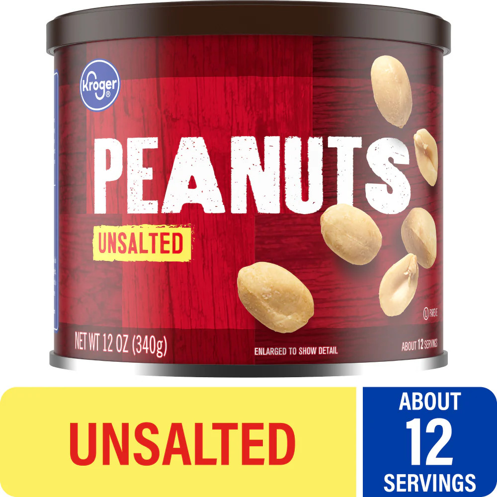 KG Unsalted Peanuts 12 oz - 5 Pack