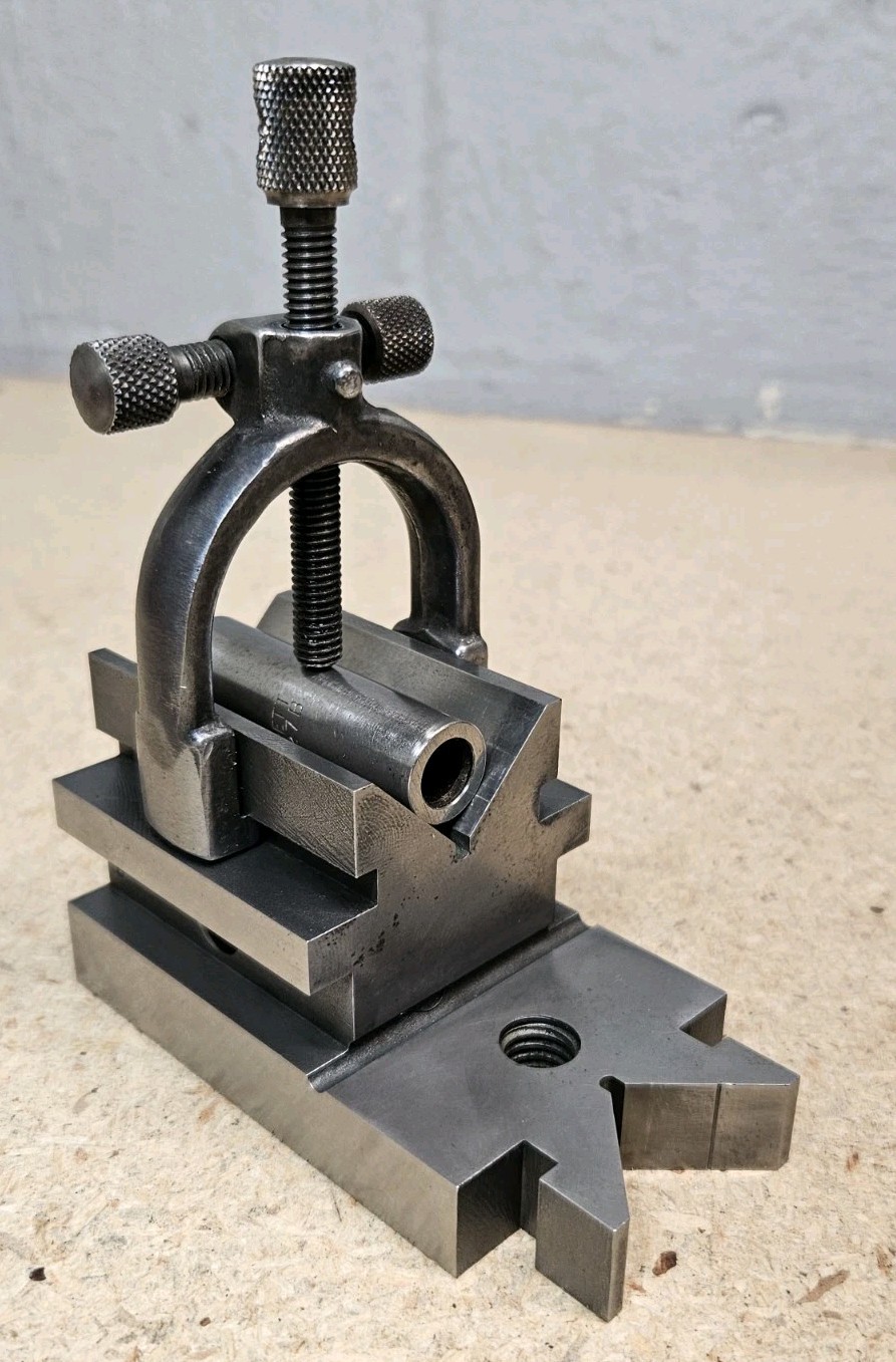 Starrett No. 567 Hardened V-Block with clamp - Made in the U.S.A.