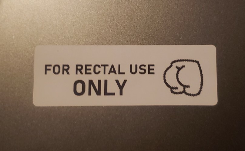 25 For Rectal Use Only Joke Labels/Stickers