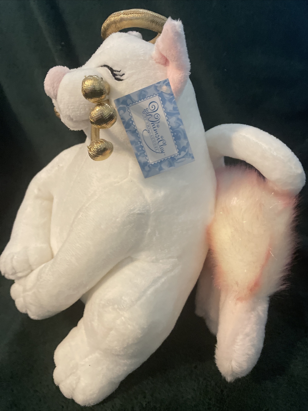 Vtg WhimsiClay Whimsy Clay Amy Lacombe ~10" ANGELICA Angel Cat Plush Stuffed